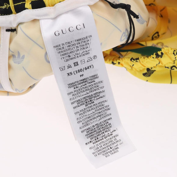 GUCCI Shorts Adidas Collaboration Pants Polyester XS Yellow Auth 202733M