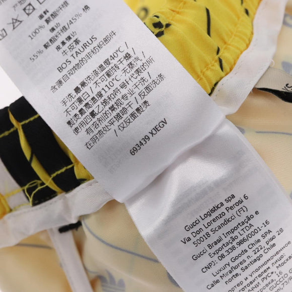 GUCCI Shorts Adidas Collaboration Pants Polyester XS Yellow Auth 202733M