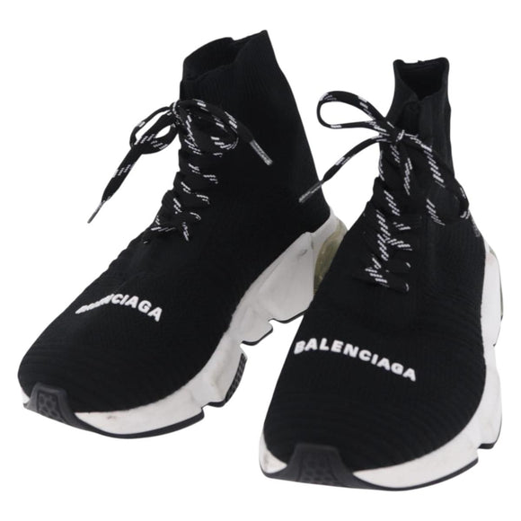 BALENCIAGA Sneakers Speed Trainer Shoes Canvas Black Auth 202736M