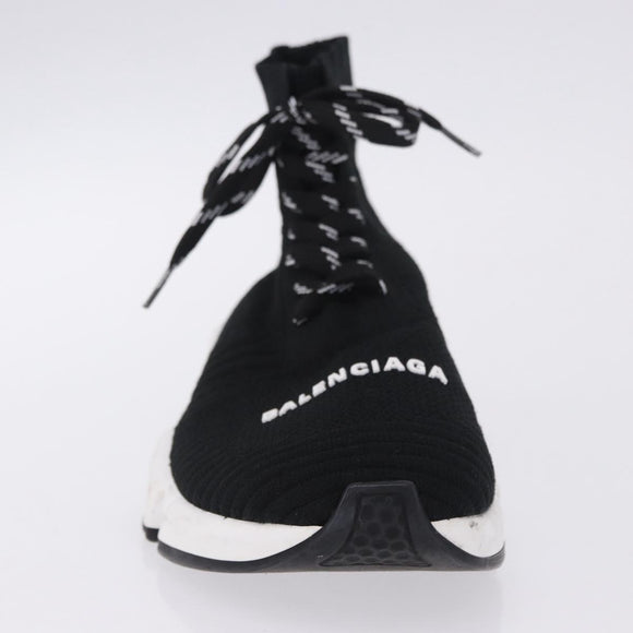 BALENCIAGA Sneakers Speed Trainer Shoes Canvas Black Auth 202736M