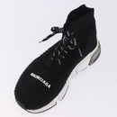 BALENCIAGA Sneakers Speed Trainer Shoes Canvas Black Auth 202736M-8