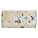 LOUIS VUITTON Monogram Multicolor Multicles 4 Key Case White M93731 Auth 202746-13