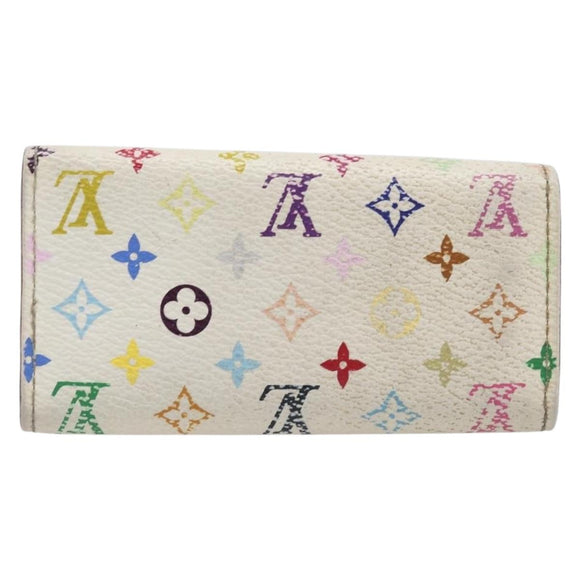 LOUIS VUITTON Monogram Multicolor Multicles 4 Key Case White M93731 Auth 202746