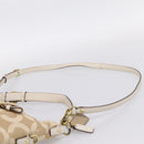 Coach Shoulder Bag Nylon 2way Beige Gold Auth 202750A-10