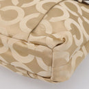 Coach Shoulder Bag Nylon 2way Beige Gold Auth 202750A-12