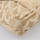 Coach Shoulder Bag Nylon 2way Beige Gold Auth 202750A-13