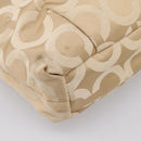 Coach Shoulder Bag Nylon 2way Beige Gold Auth 202750A-15