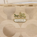 Coach Shoulder Bag Nylon 2way Beige Gold Auth 202750A-18