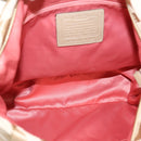 Coach Shoulder Bag Nylon 2way Beige Gold Auth 202750A-20