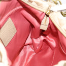 Coach Shoulder Bag Nylon 2way Beige Gold Auth 202750A-21