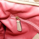 Coach Shoulder Bag Nylon 2way Beige Gold Auth 202750A-23