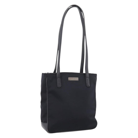 Coach Tote Bag Nylon Black Silver Auth 202757A