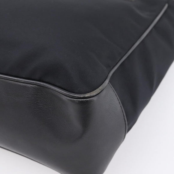 Coach Tote Bag Nylon Black Silver Auth 202757A