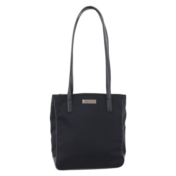 Coach Tote Bag Nylon Black Silver Auth 202757A