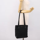 Coach Tote Bag Nylon Black Silver Auth 202757A-24