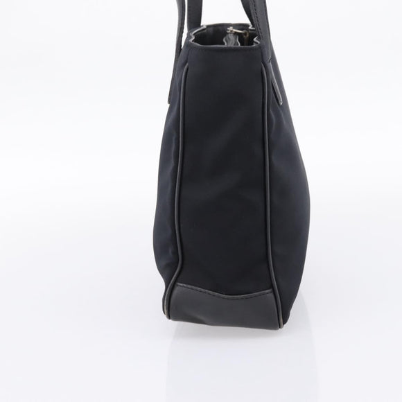 Coach Tote Bag Nylon Black Silver Auth 202757A