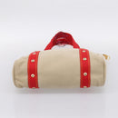LOUIS VUITTON Antigua Cabas MM Tote Bag Beige Red M40035 LV Auth 202767-5