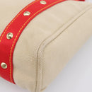 LOUIS VUITTON Antigua Cabas MM Tote Bag Beige Red M40035 LV Auth 202767-10