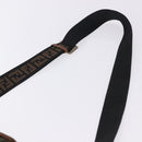 FENDI Zucca Canvas Shoulder Bag Brown Black Auth 202768-15