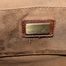 FENDI Zucca Canvas Shoulder Bag Brown Black Auth 202768-25