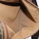 FENDI Zucca Canvas Shoulder Bag Brown Black Auth 202768-28
