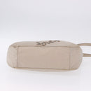 Salvatore Ferragamo Hand Bag Nylon 2way Beige Silver Auth 202769-15