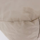 Salvatore Ferragamo Hand Bag Nylon 2way Beige Silver Auth 202769-16