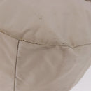 Salvatore Ferragamo Hand Bag Nylon 2way Beige Silver Auth 202769-17