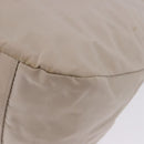 Salvatore Ferragamo Hand Bag Nylon 2way Beige Silver Auth 202769-19