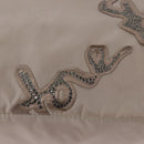 Salvatore Ferragamo Hand Bag Nylon 2way Beige Silver Auth 202769-20