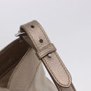 Salvatore Ferragamo Hand Bag Nylon 2way Beige Silver Auth 202769-23