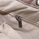 Salvatore Ferragamo Hand Bag Nylon 2way Beige Silver Auth 202769-30