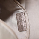 Salvatore Ferragamo Hand Bag Nylon 2way Beige Silver Auth 202769-32