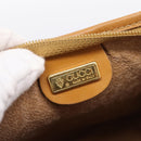 GUCCI Micro GG Supreme Shoulder Bag PVC Beige Gold Auth 202771-15