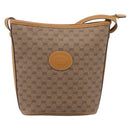 GUCCI Micro GG Supreme Shoulder Bag PVC Beige Gold Auth 202771-2