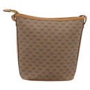 GUCCI Micro GG Supreme Shoulder Bag PVC Beige Gold Auth 202771-3
