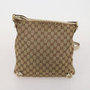 GUCCI GG Canvas Shoulder Bag Nylon 2 Set Beige Black Auth 202774-12