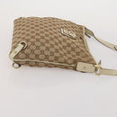 GUCCI GG Canvas Shoulder Bag Nylon 2 Set Beige Black Auth 202774-13