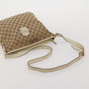 GUCCI GG Canvas Shoulder Bag Nylon 2 Set Beige Black Auth 202774-14
