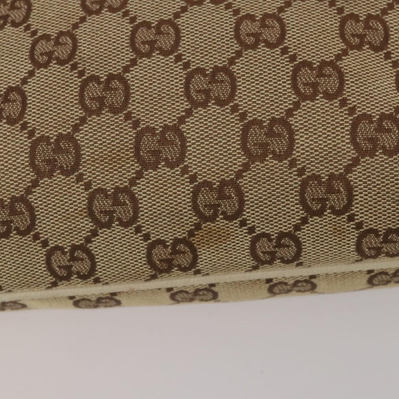 GUCCI GG Canvas Shoulder Bag Nylon 2 Set Beige Black Auth 202774