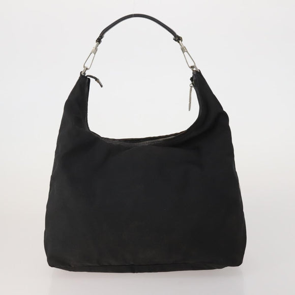 GUCCI GG Canvas Shoulder Bag Nylon 2 Set Beige Black Auth 202774
