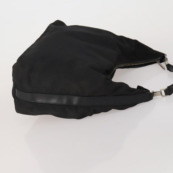 GUCCI GG Canvas Shoulder Bag Nylon 2 Set Beige Black Auth 202774