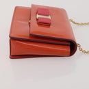 Salvatore Ferragamo Shoulder Bag Leather Canvas 3 Set Orange White Auth 202776-18
