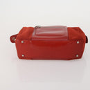Salvatore Ferragamo Shoulder Bag Leather Canvas 3 Set Orange White Auth 202776-7