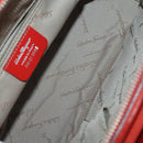 Salvatore Ferragamo Shoulder Bag Leather Canvas 3 Set Orange White Auth 202776-8