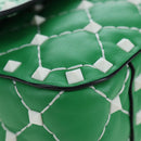 VALENTINO Rockstuds Chain Shoulder Bag Leather Green White Auth 202800V-15