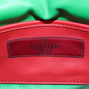 VALENTINO Rockstuds Chain Shoulder Bag Leather Green White Auth 202800V-24