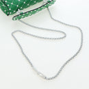 VALENTINO Rockstuds Chain Shoulder Bag Leather Green White Auth 202800V-9
