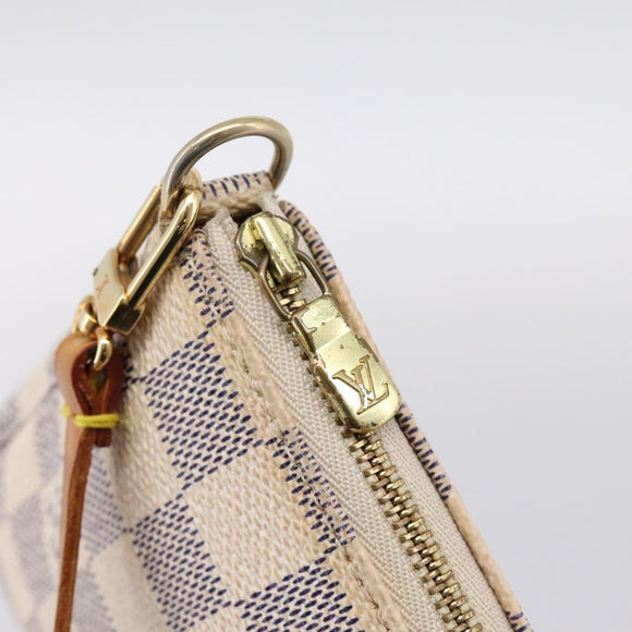 LOUIS VUITTON Damier Azur Pochette Accessoires Pouch N51986 LV Auth 202801