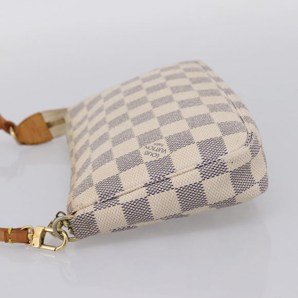 LOUIS VUITTON Damier Azur Pochette Accessoires Pouch N51986 LV Auth 202801